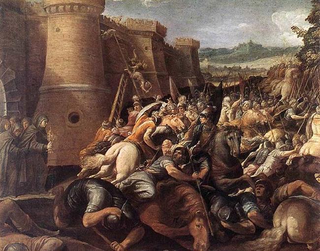 GIuseppe Cesari Called Cavaliere arpino St Clare with the Scene of the Siege of Assisi France oil painting art